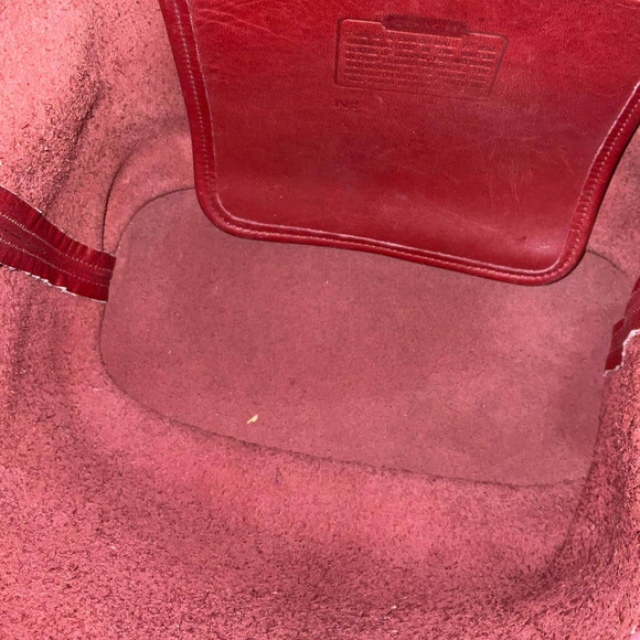 Vintage Coach Lulas Legacy Red Drawstring Crossbody Bucket Bag 9952 - Picture 11 of 16